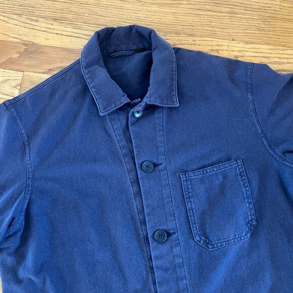 Uniqlo Blue “Washed Jersey Work Jacket" Chore Jacket - Men's Medium - Picture 2 of 3
